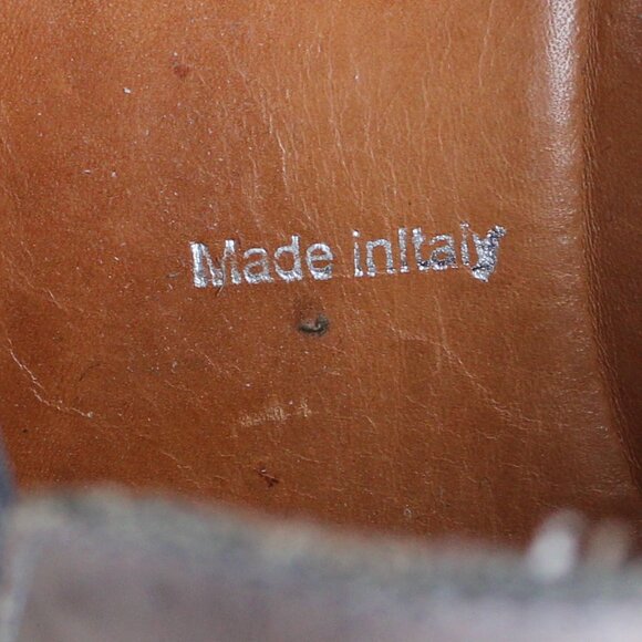 EUC, Ron White Gray Perforated Leather Slip-On, Size 43 EU, Made in Italy - Picture 9 of 13